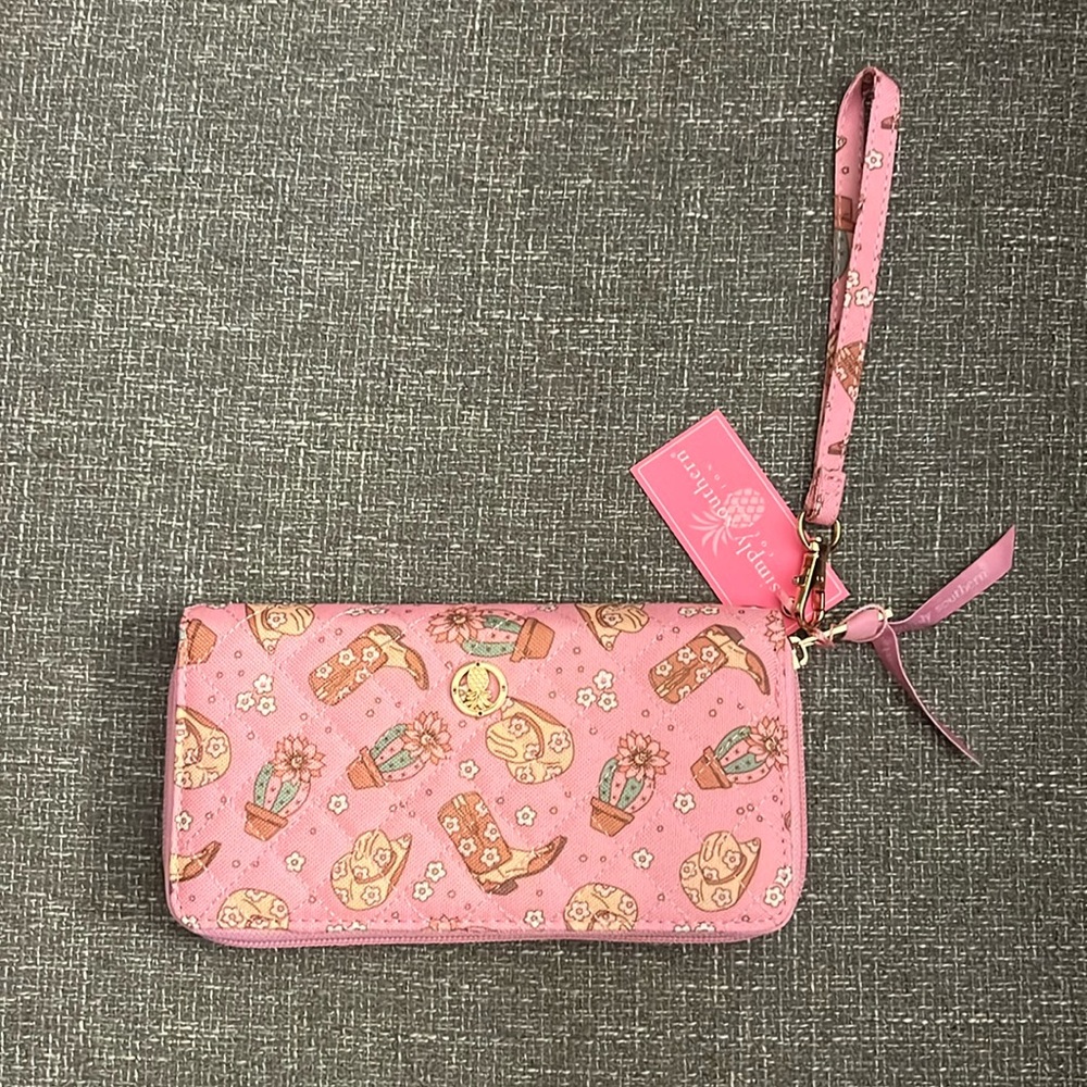 NWT Simply Southern Western Quilted Phone Wristlet